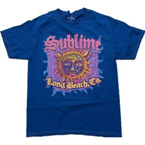 Sublime Graphic Blue Pink Sunshine T-shirt Medium. NWT